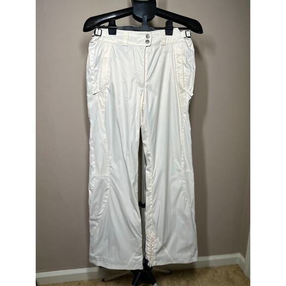 Columbia Womens Snow Pants Cream Convert Omni Shield Insulated Ski Snowboard S - Picture 1 of 10